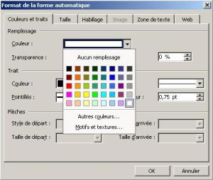 Modifier la police, couleur, remplissage selon votre goût