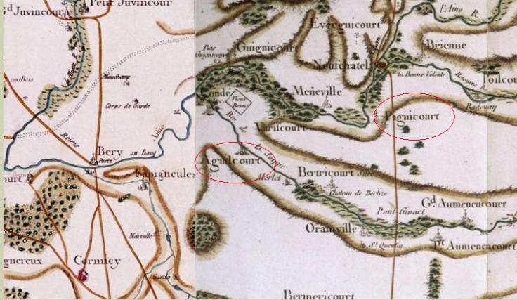 Carte de l'Aisne - Source Cassini